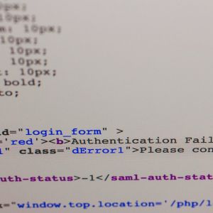 a computer screen with code on it.